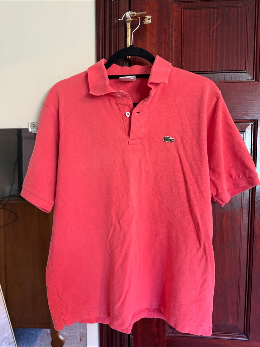 Lacoste Men's Coral-Red Polo Shirt